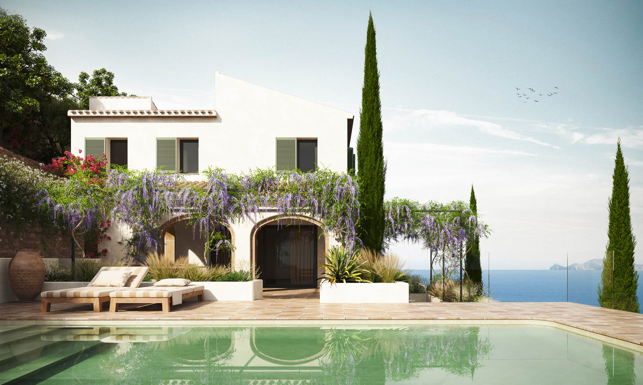 Rustic Mediterranean villa with lush greenery and arched terraces – Casa Llicsó in Jávea.